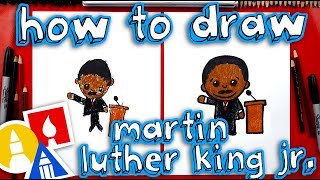 how to draw cartoon martin luther king jr