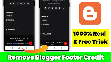 remove footer credit from blogger template without redirecting to any website
