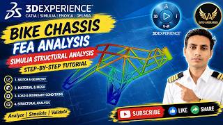 Bike Chassis FEA Analysis in 3DEXPERIENCE SIMULIA | Step-by-Step Structural Simulation Tutorial