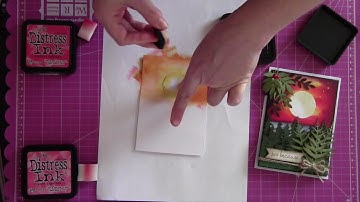 How to blend Distress ink colours for card backgrounds
