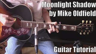 Moonlight Shadow by Mike Oldfield (Guitar Tutorial with the Isolated Vocal Track by Maggie Reilly)