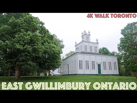 Town of East Gwillimbury Ontario - Civic Square - Sharon Temple: 4K Slow Walk Toronto & GTA, Canada
