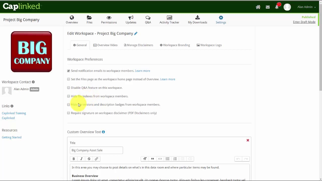 Virtual Data Room - Caplinked Module 4 Administrator Training - YouTube