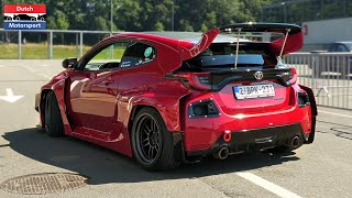 JDM Cars leaving Car Show! - Rocket Bunny GR Yaris, Skyline GTR, Chaser, Lancer Evo, RX7, Supra,...