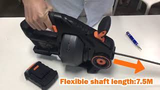 TACKLIFE 電動パイプクリーナーのワイヤーの切替方法