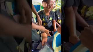 Wachezaji wa Yanga wakicheza music