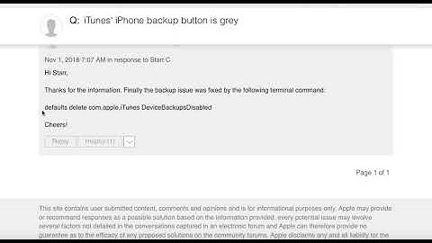 fix itunes iphone ios backup botton greyed out