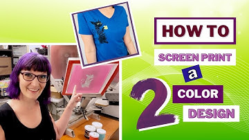 How to Screen Print a 2 Color Design - Handmade Business T Shirt Printing Studio Vlog