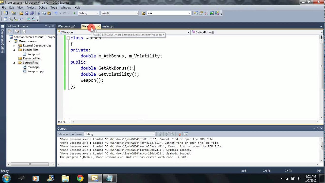 Lesson 65: Class Declaration & Implementation. Beginning Programming ...