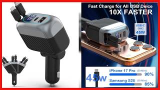 87W Retractable Car Charger: Fast, Tidy, and Travel-Ready Power for Your Devices screenshot 3