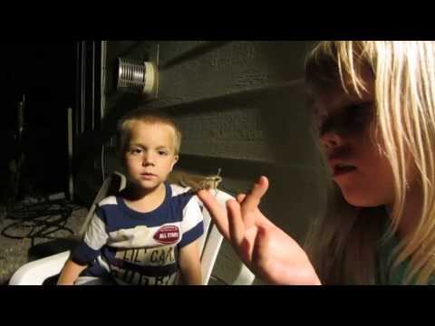 Magda letting a Sphinx Moth go