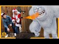 Giant christmas snow monster battles aaron  lb the funquesters with surprise flame thrower