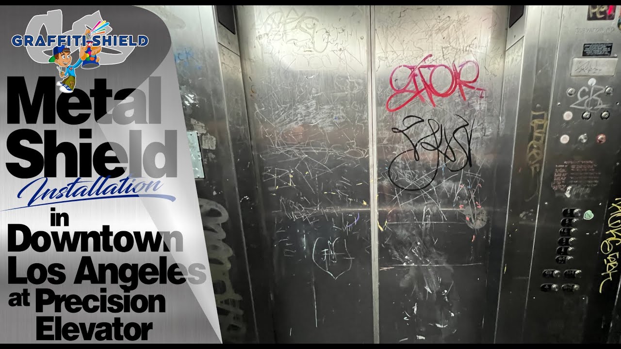 Elevator Transformation in Downtown Los Angeles with Metal Shield