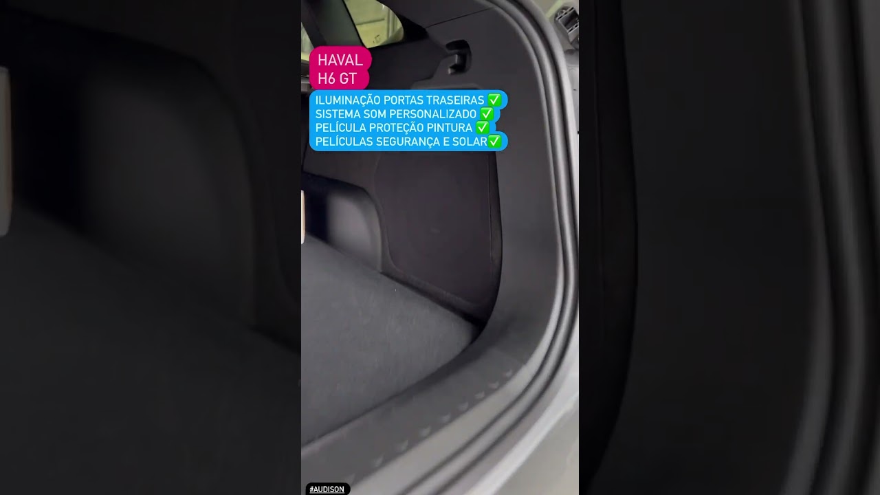 HAVAL H6 GT - Som + Led porta traseira + Películas PPF e Antivandalismo - ArtSomAuto
