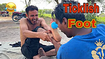 Feeling Ticklish 😂 Try the Delightful Tickle Feet Massage Technique!
