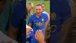 Katie McCabe leads Chelsea huddle after win over former club Arsenal 🤩 #BarclaysWSL #Chelsea