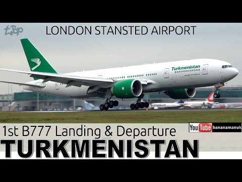 Turkmenistan Airlines Boeing 777 Inaugural Flight London Stansted (STN) ♥️✈️