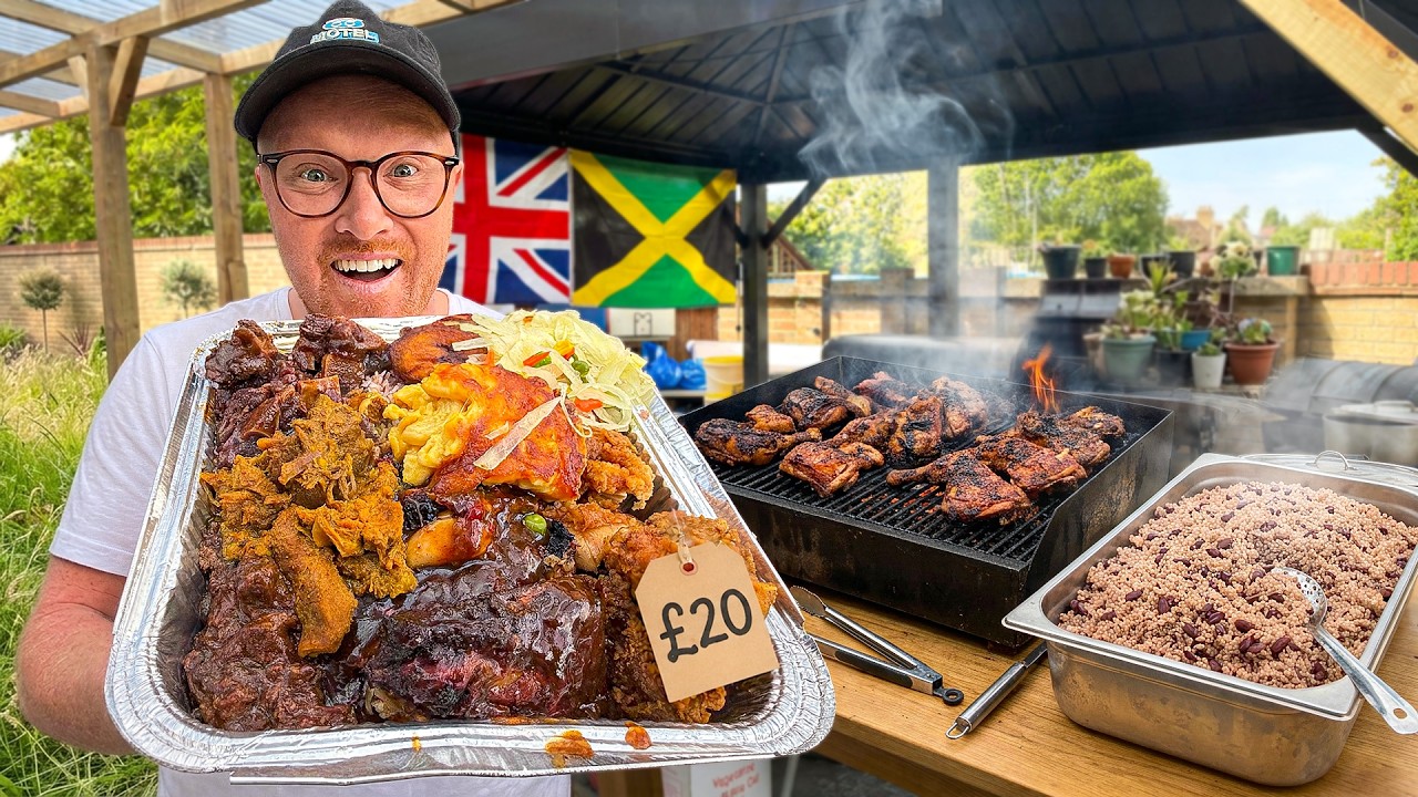 I tried London’s OLDEST Backyard Restaurant (INSANE £20 Jamaican Platter)