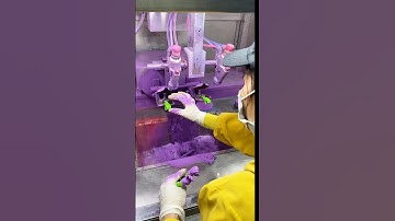 automatic paint sprayer/ working in toy factory #machine #factoryworks #shortvideo #workshop