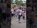 Jordan Clarkson and Jose Alvarado on the Knicks parade route