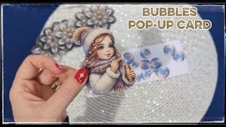 Bubbles joy Pop-up Card in winter wonderland 🫧 ☃️❄️ #cardcreations 