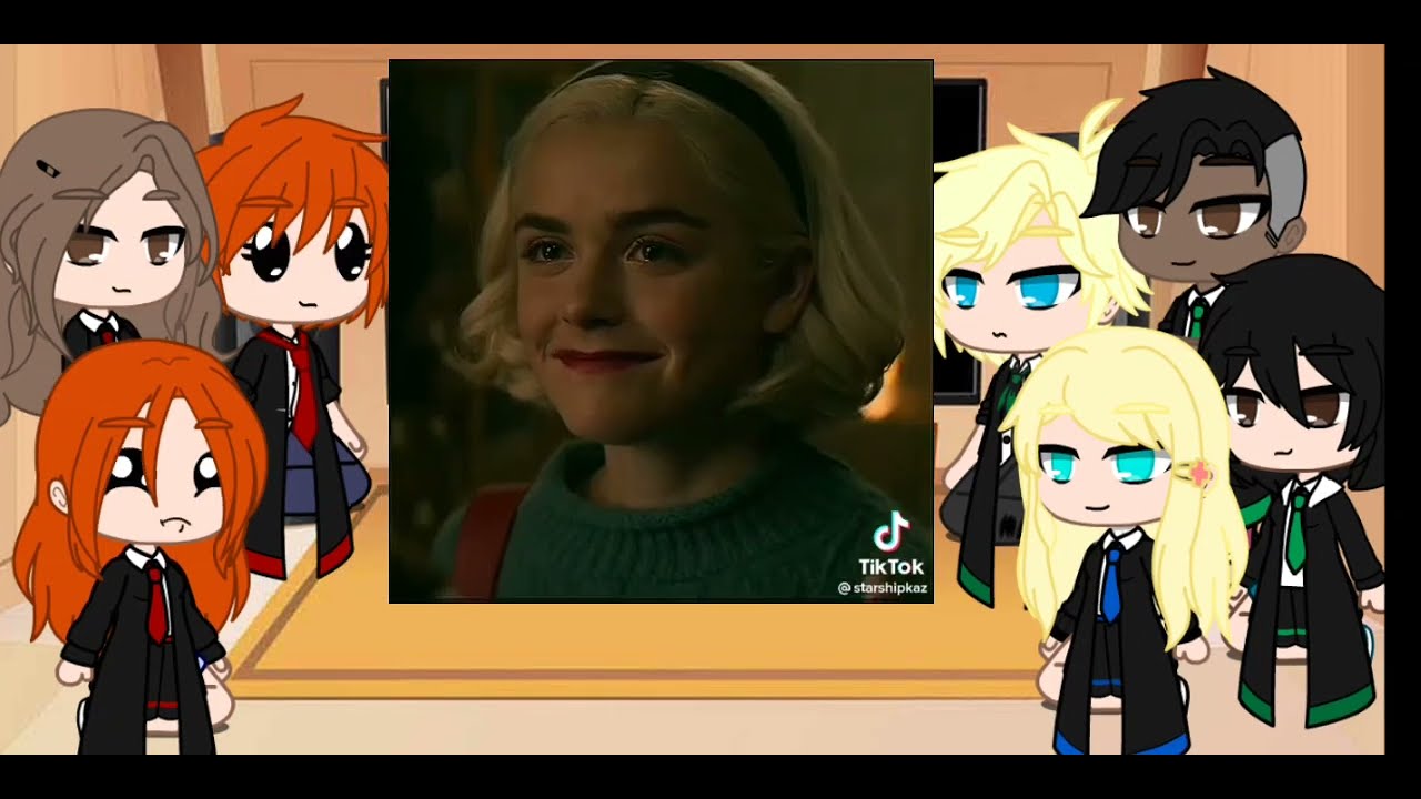 harry Potter caracteres react to harry as Sabrina {drarry}