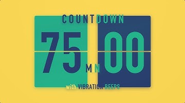 75 Minutes Flip Clock Timer / With Vibration Beeps ⚡️
