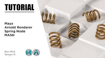 Spring Node In MASH | Maya & Arnold Renderer | Tutorial