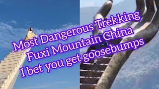 🔥🧗Stairs to Heaven Fuxi Mountain #china #trending #viral  @CMFamily_CulinaryGigglesTravel