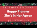 December Sticker Release / Happy Planner/ She&#39;s In Her Apron / LifeInEnvelopes  Etsy Shop / Planning