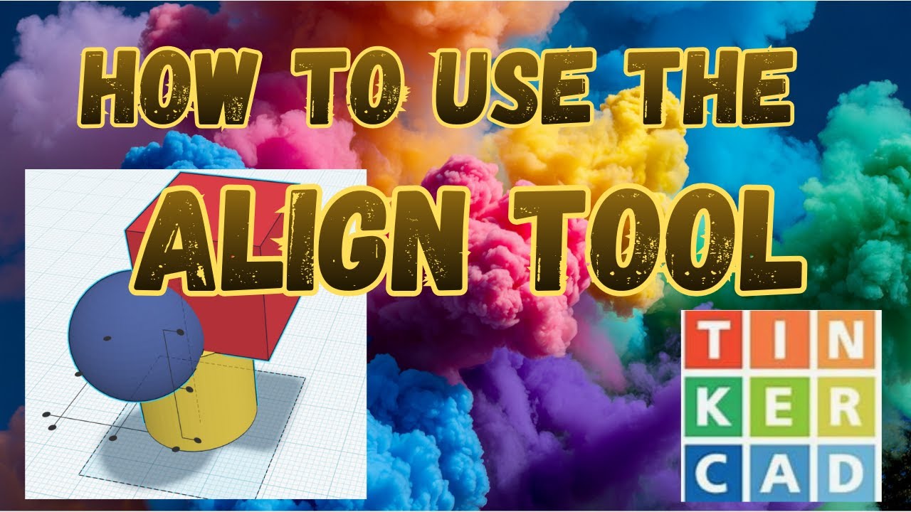 Как использовать инструмент выравнивания в Tinkercad