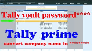 tally vault password in tally prime | tally vault password | tally prime |  tally vault password