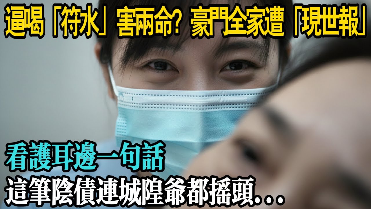 舉頭三尺有神明！當年逼媳婦喝「符水」害兩條命？如今豪宅全家遭「現世報」！新來的看護只在耳邊說了「一句話」，這筆陰債連城隍爺都搖頭...