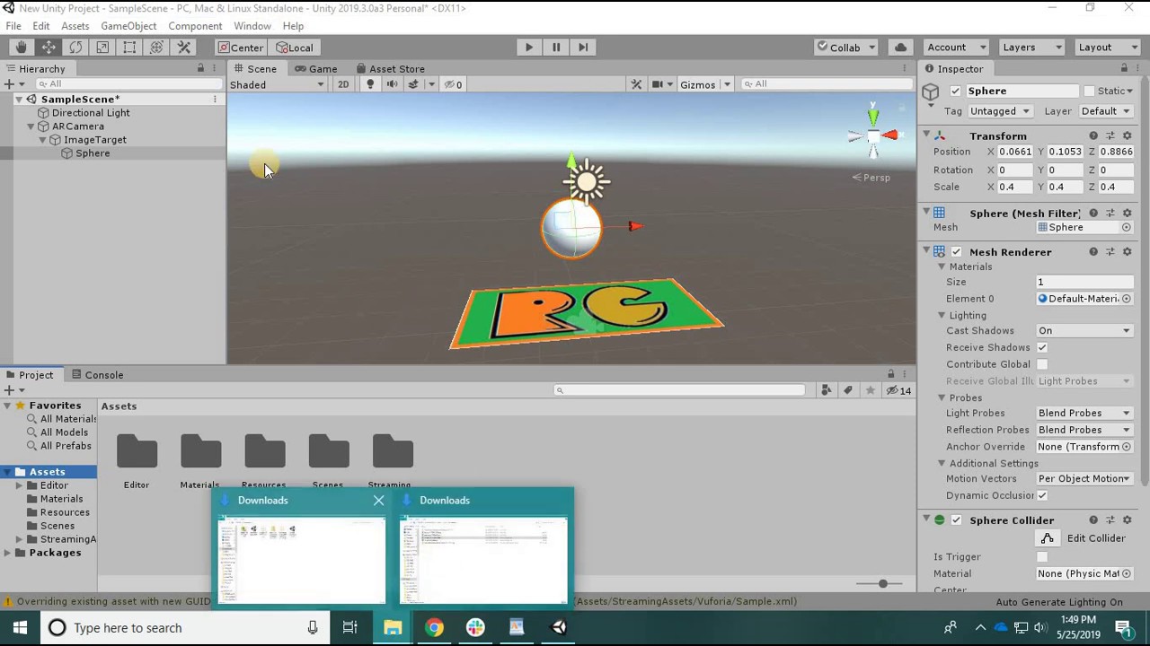 Unity Vuforia Tagged Image Tutorial - Super Fast - YouTube