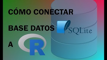 Cómo conectarse a una base de datos SQLite desde R / RStudio
