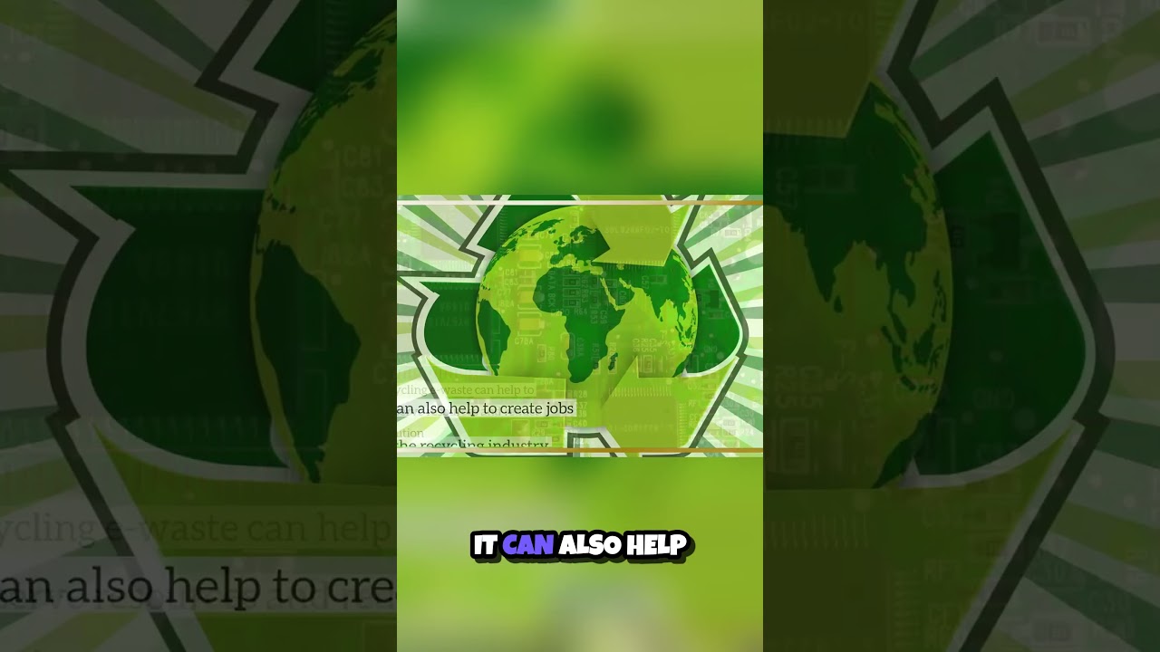 E Waste Recycling  Save the Planet and Create Jobs! 🌍🔋