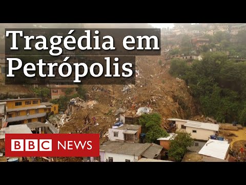 A tragédia em Petrópolis vista de cima