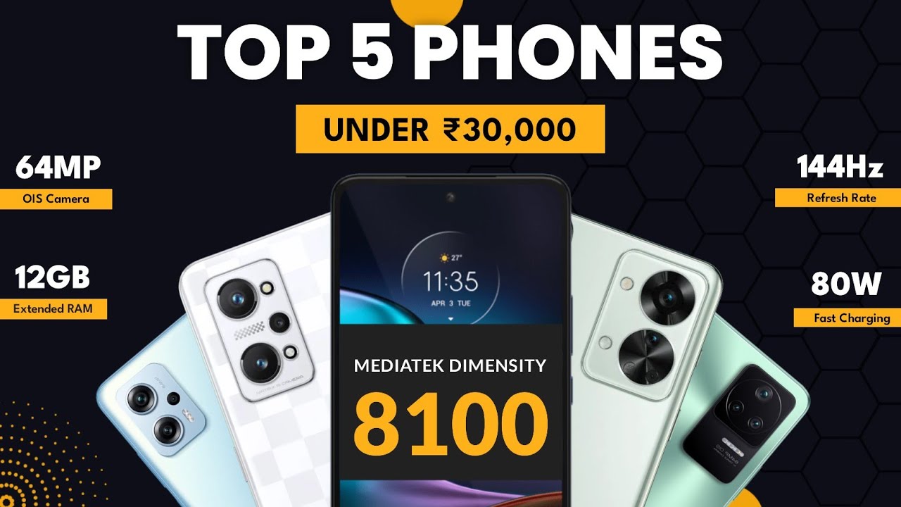 Top 5 Mobile Phones Under 30000 in India January 2023 | Mid Range ...