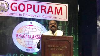 Mr.S.Xavier Britto, Chairman, Kerry Indev Logistics Addressing at Ethiraj College Youth Conclave