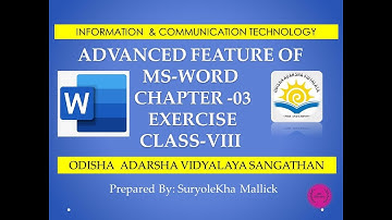 OAVS CLASS 8th COMPUTER EXERCISE #ICT #CHAPTER 3# MS-WORD EXERCISE#OAVS
