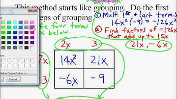 factor trinomials using the box method