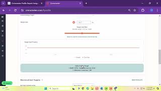 Cronometer new version profile and targets instructions