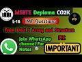 PIC C Programming Lecture 16 |Array & Structure Important Questions | 2, 4, 6 Marks Exam Prep#msbte