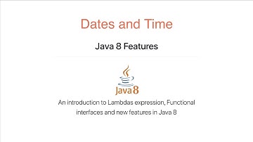 Java 8 Dates and Time API
