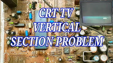 Crt tv vertical section problem | Videocon tv vertical section problem.