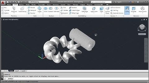 AutoCAD Sweep Twist Command