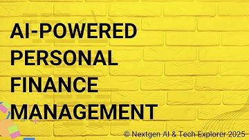 AI-Powered Personal Finance Management