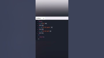 a for apple in c programme. #c