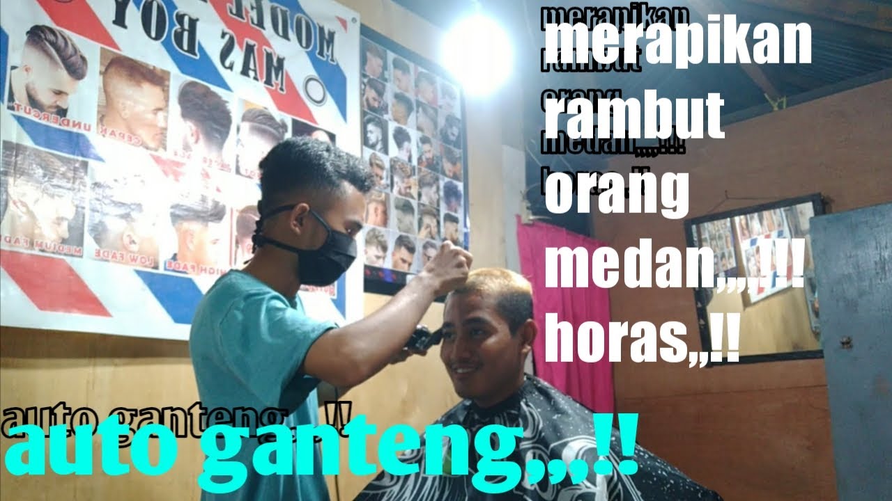 belajar potong  rambut  bros gradasi semi  army cut YouTube