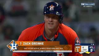 ZACK GREINKE WORLD SERIES HIT!! Astros' pitcher smacks single in World Series Game 4!